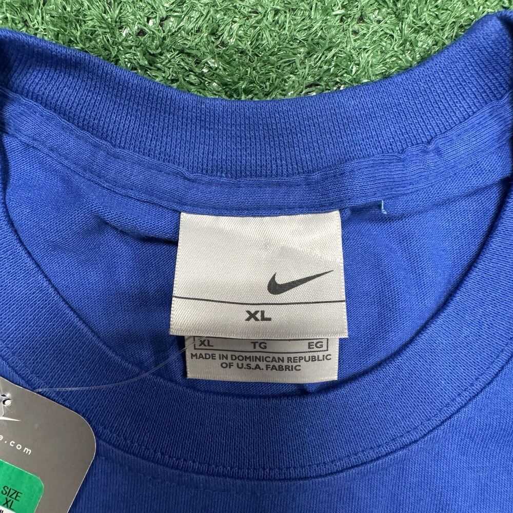 Vintage Nike Basketball T-Shirt Mens XL Blue Deadstock 2002 Swoosh Graphic Tee - Picture 3 of 7